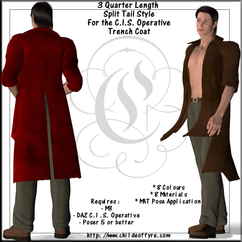 Half-Sleeve 3 Quarter Coat For CIS Trench Coat