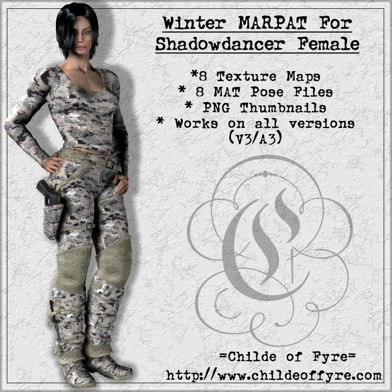 Winter MARPAT Camo for Daz Shadowdancer Female