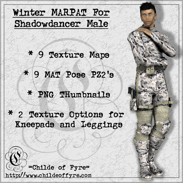 Winter MARPAT Camo for Daz Shadowdancer Male