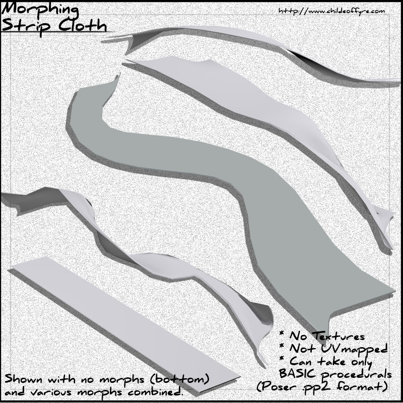 COF Morphing Strip Cloth for Poser