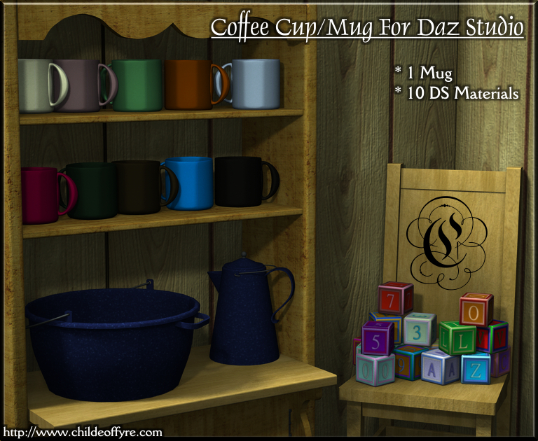COF Coffee Mug for Daz Studio