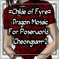 Dragon Mosaic for Poser World Cheongsam-2